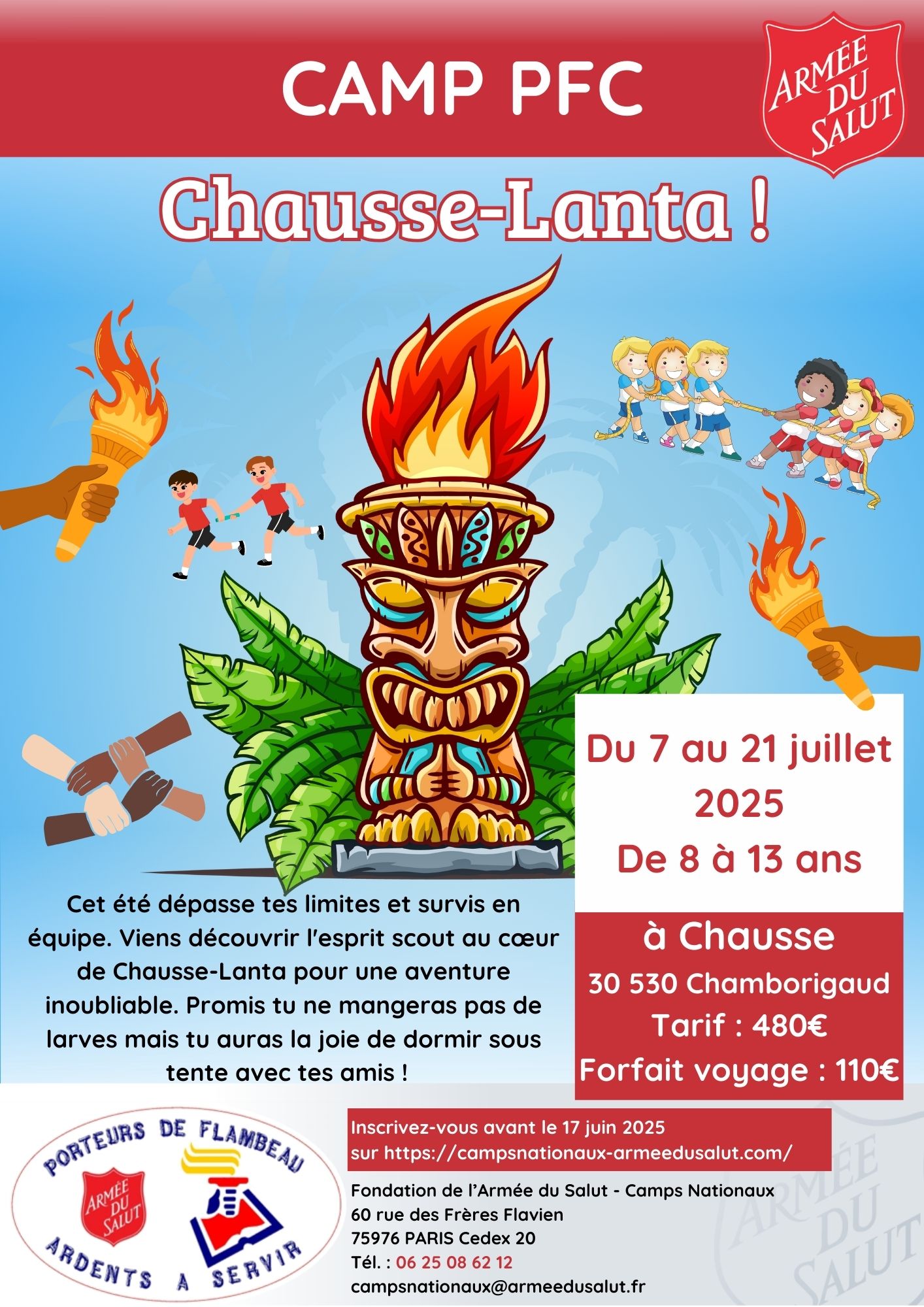 Camp des porteurs de Flambeau cadets